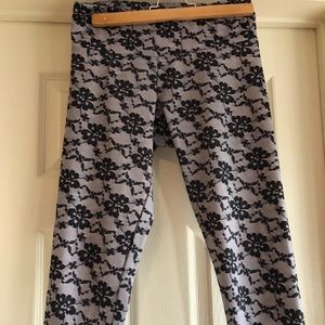 Lace look yoga tights. Onzie brand. Size small.